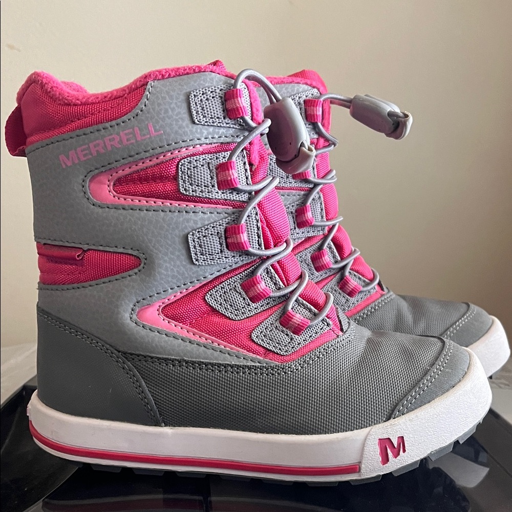 Merrell Kids' Pink and Gray Snow Boots
